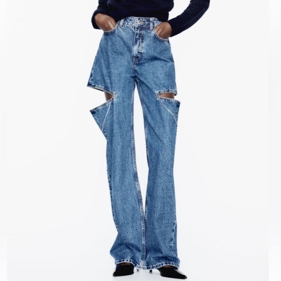 ‼️Price Firm‼️ Zara cut out jewel jeans - Picture 4 of 9